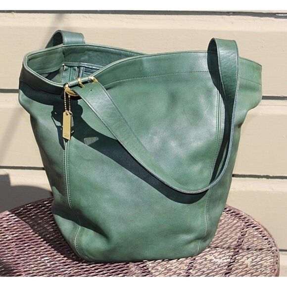 Coach Vintage - Soho Duffle Sac (Weekender) 4082 in Bottle Green, USA 1990s - Picture 6 of 14